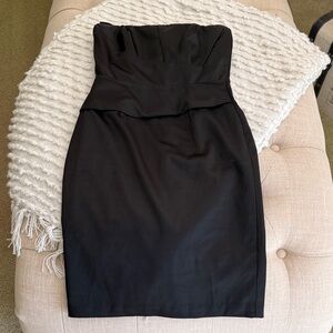 Elegant Black Strapless Dress